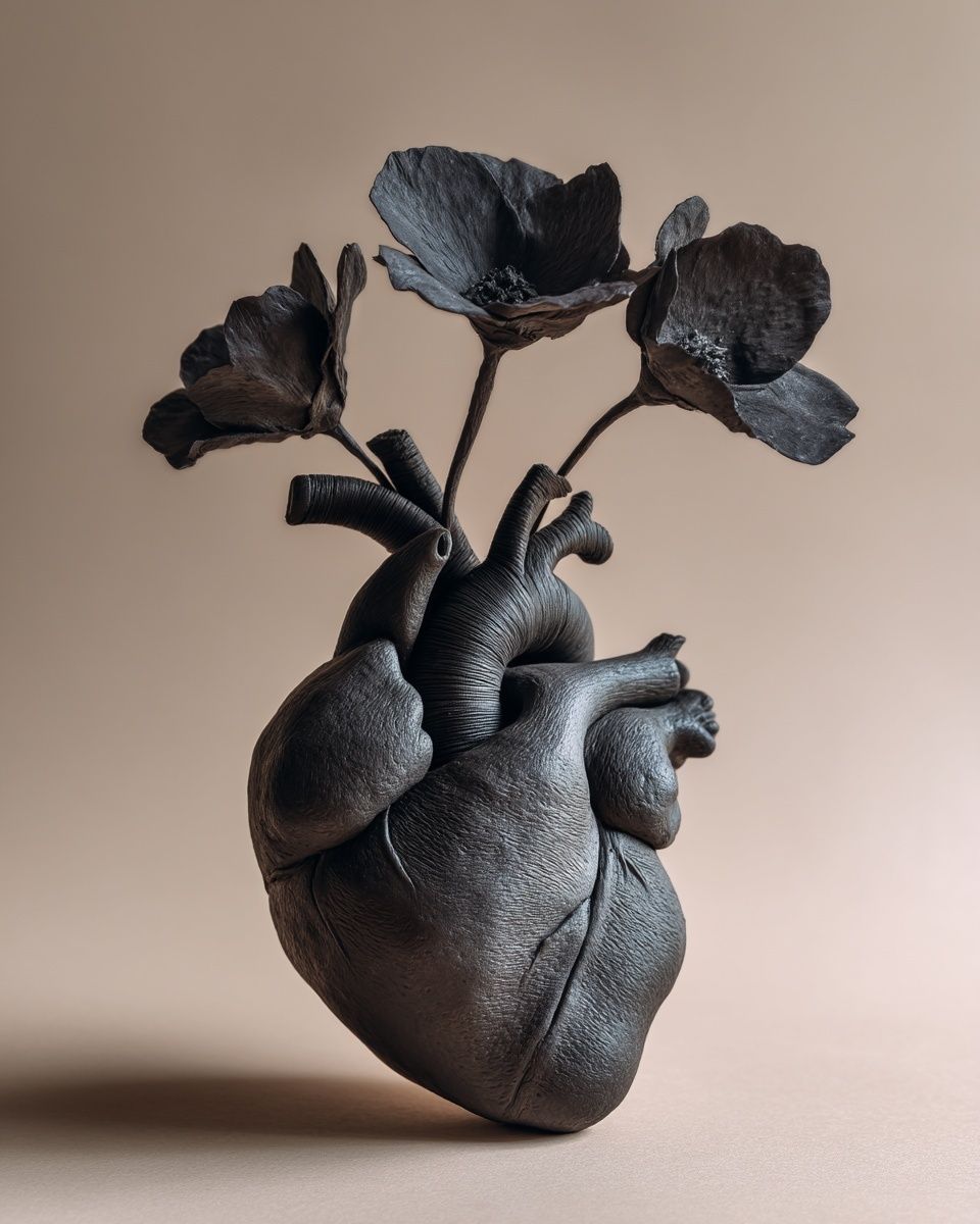 Anatomical Flower Sculpture Print. poster — fine-art art