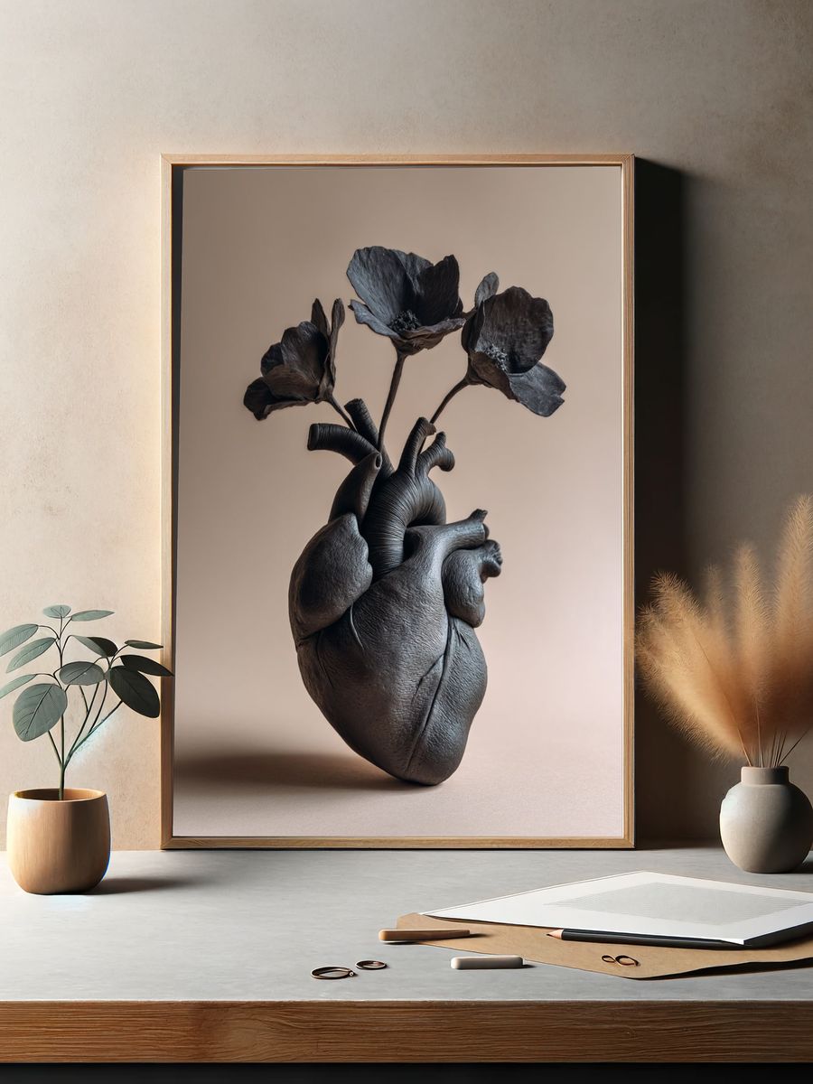 Anatomical Flower Sculpture Print. — room view 2