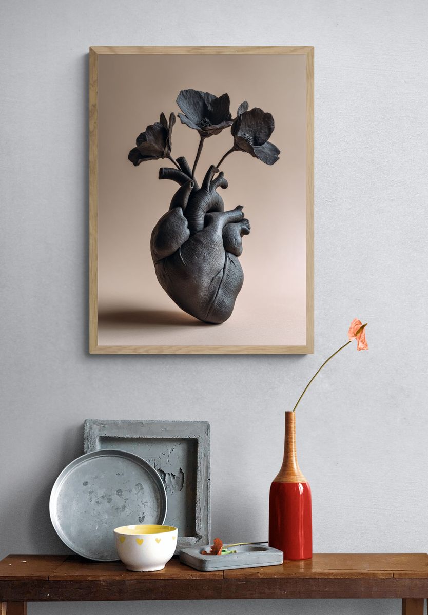 Anatomical Flower Sculpture Print. — room view 3