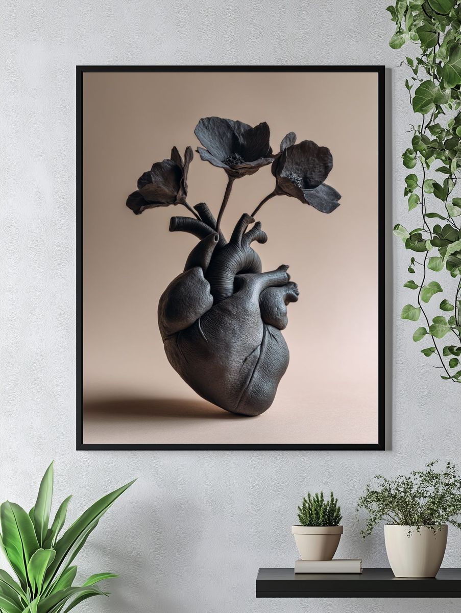 Anatomical Flower Sculpture Print. — room view 4