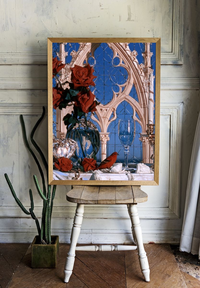 Gothic Roses Still Life Poster. room preview