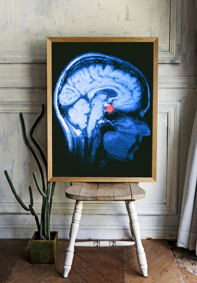 Brain Love Typography Print. — room view 1