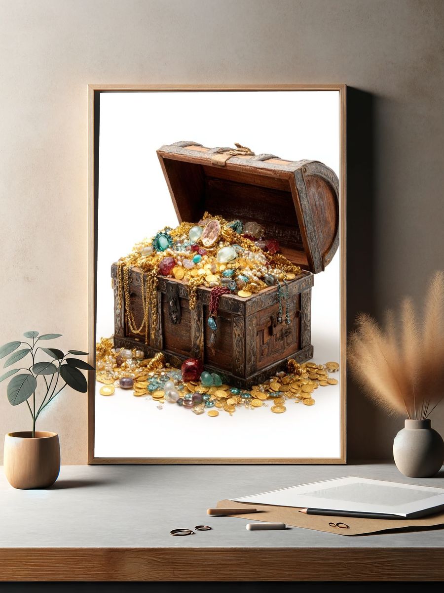 Treasure Chest Still Life Print. — room view 2