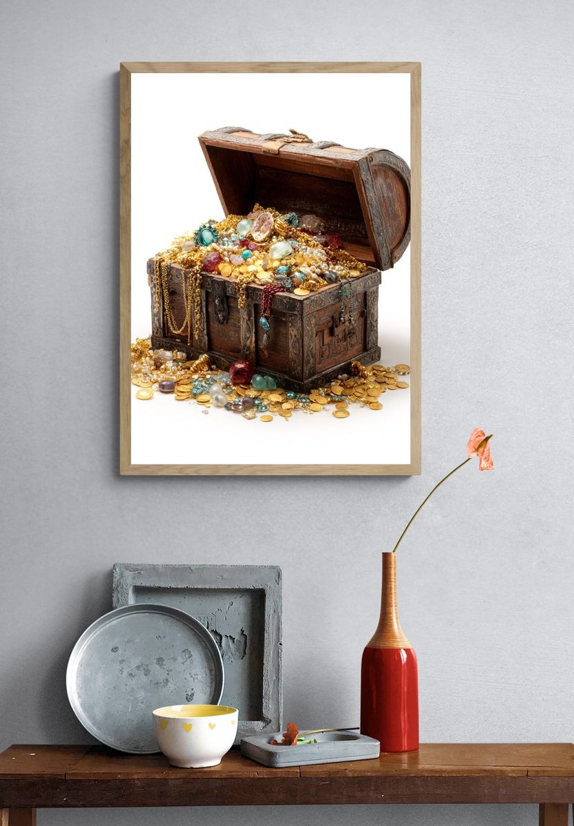 Treasure Chest Still Life Print. — room view 3