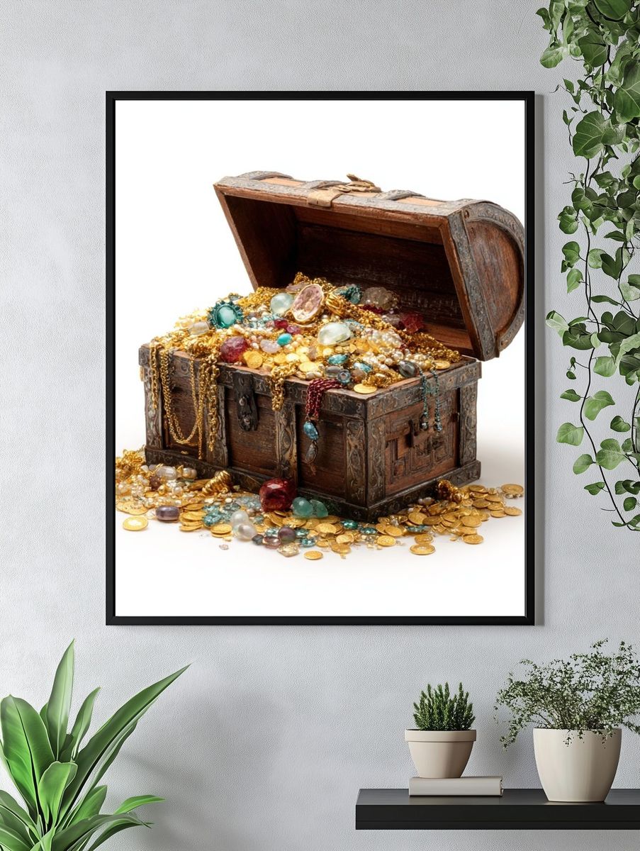 Treasure Chest Still Life Print. — room view 4