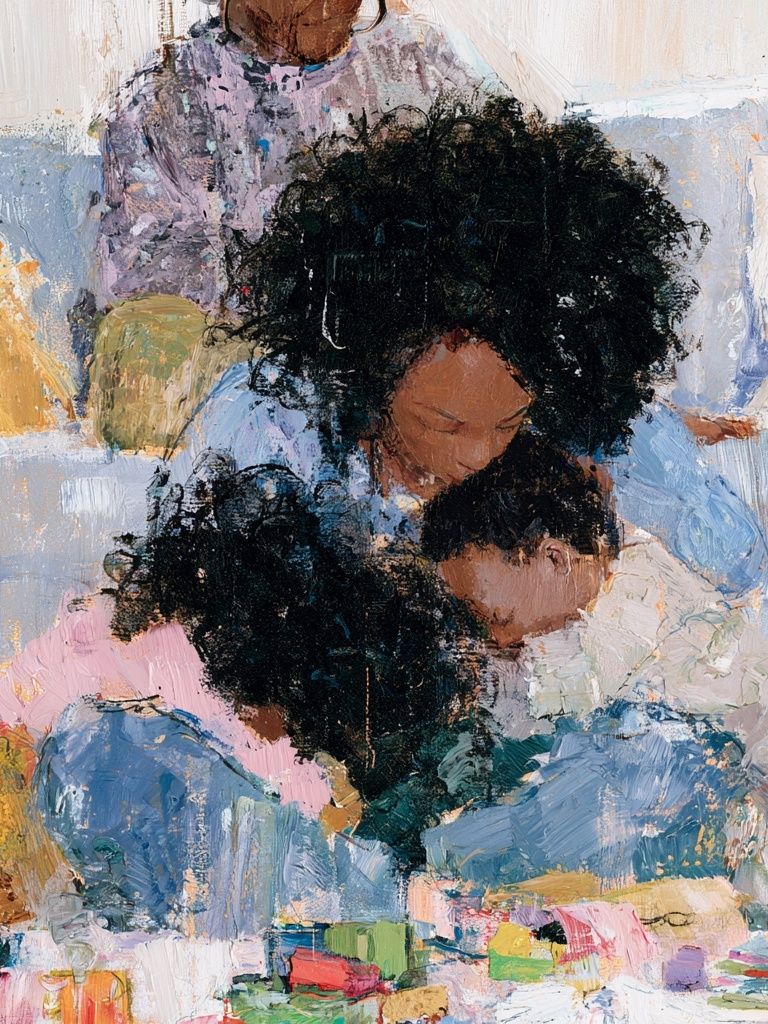 Mother and Child Contemporary Print. poster detail