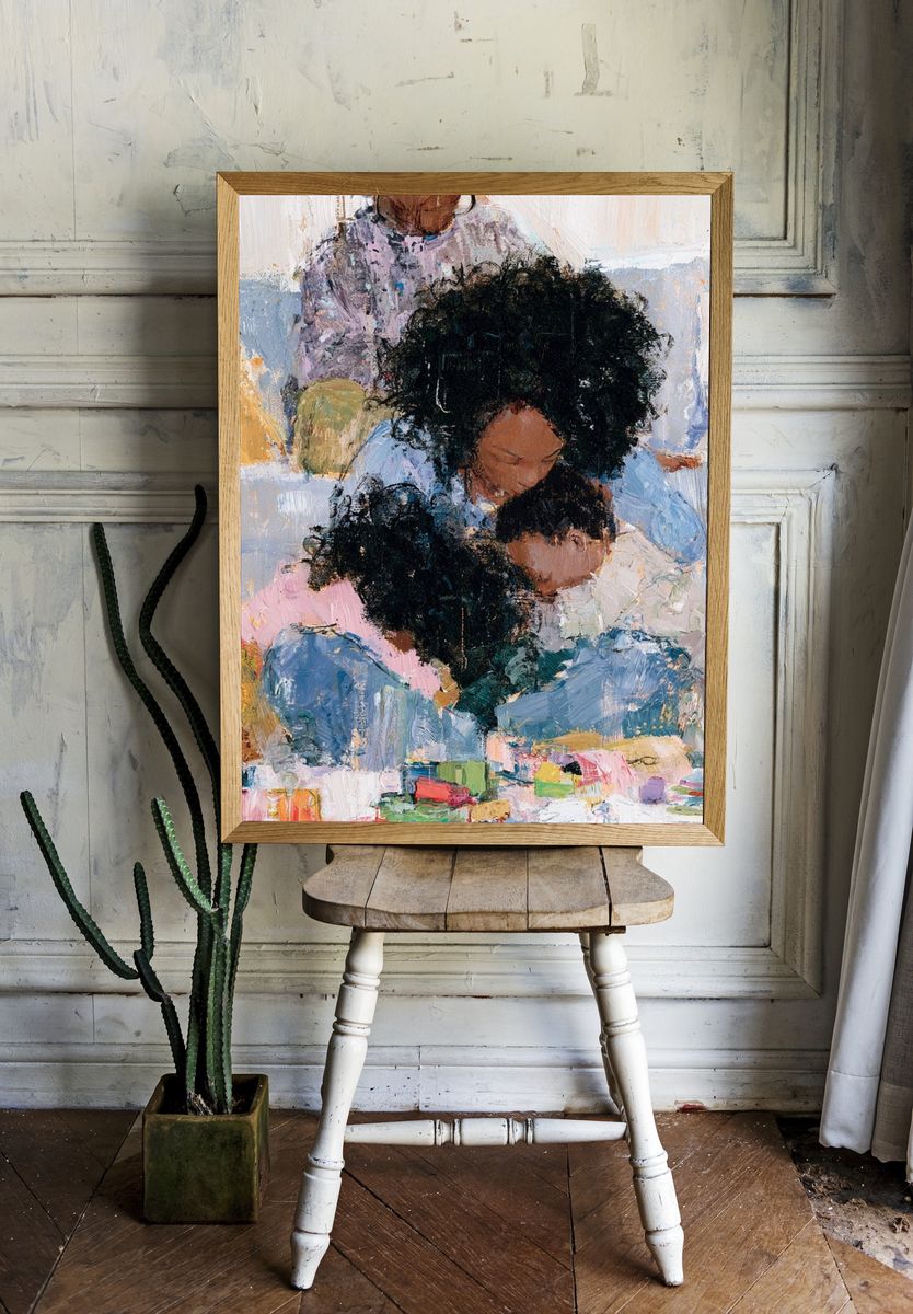 Mother and Child Contemporary Print. room preview
