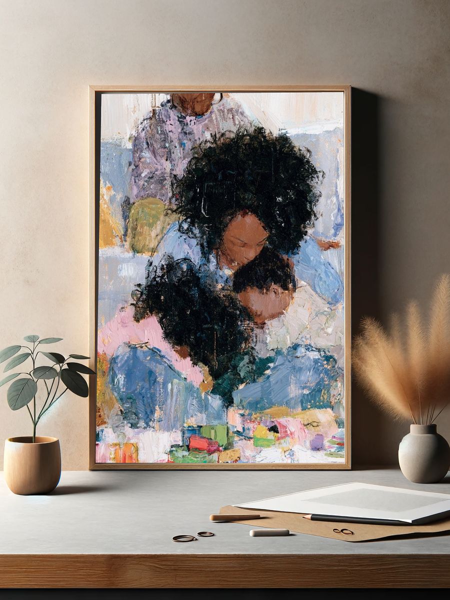 Mother and Child Contemporary Print. — room view 2