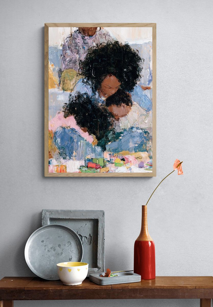 Mother and Child Contemporary Print. — room view 3