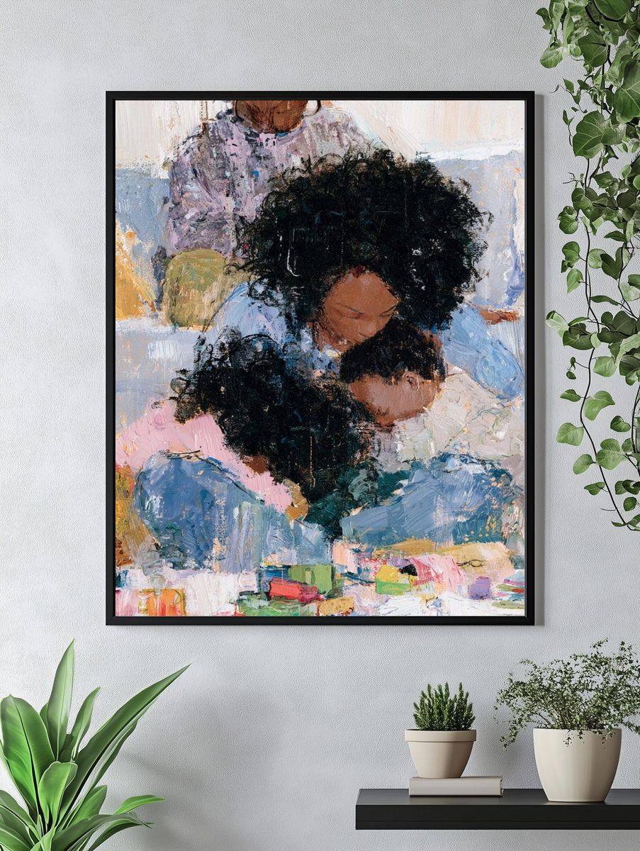 Mother and Child Contemporary Print. — room view 4