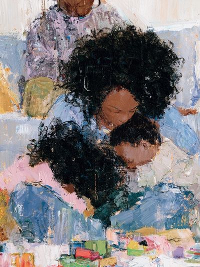 Mother and Child Contemporary Print. poster