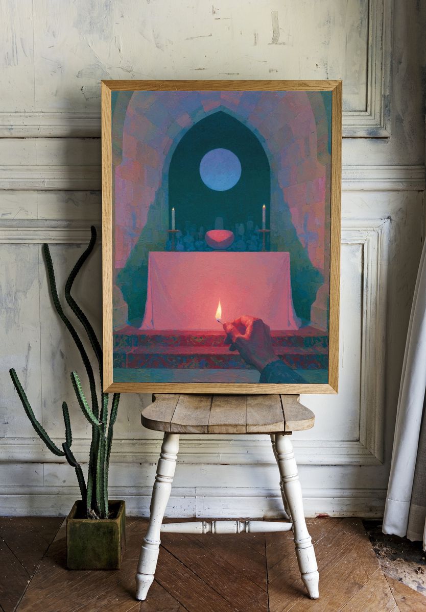 Mystic Altar Candlelight Poster. room preview