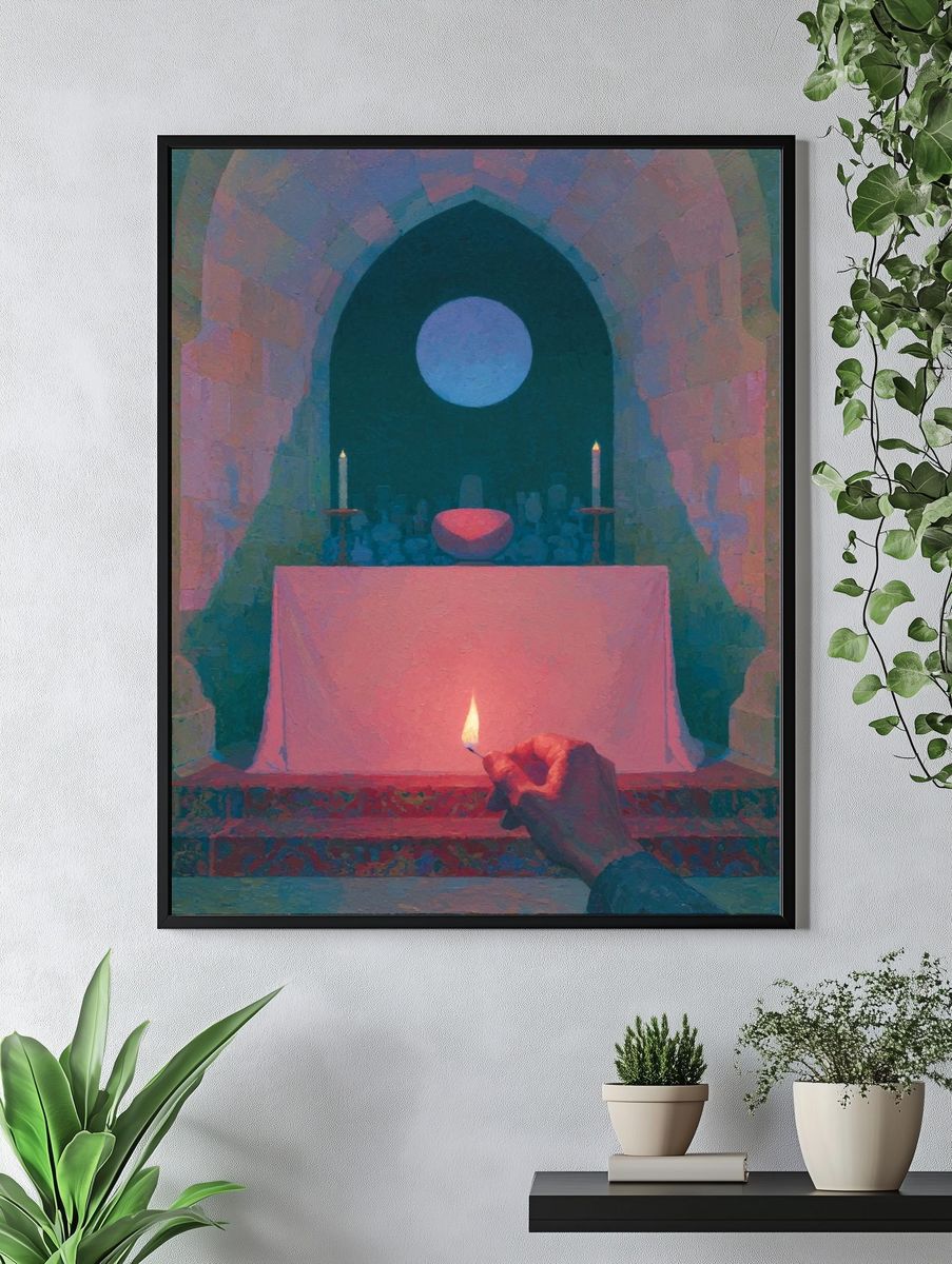 Mystic Altar Candlelight Poster. — room view 4