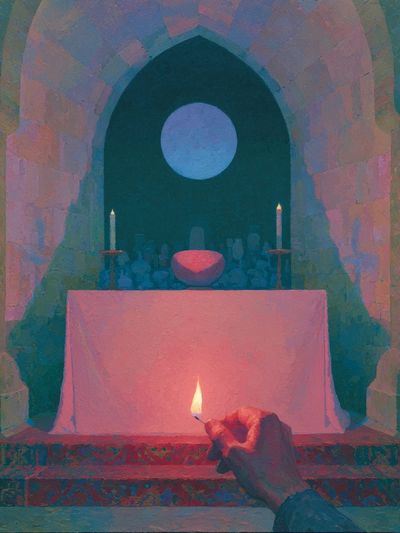 Mystic Altar Candlelight Poster.