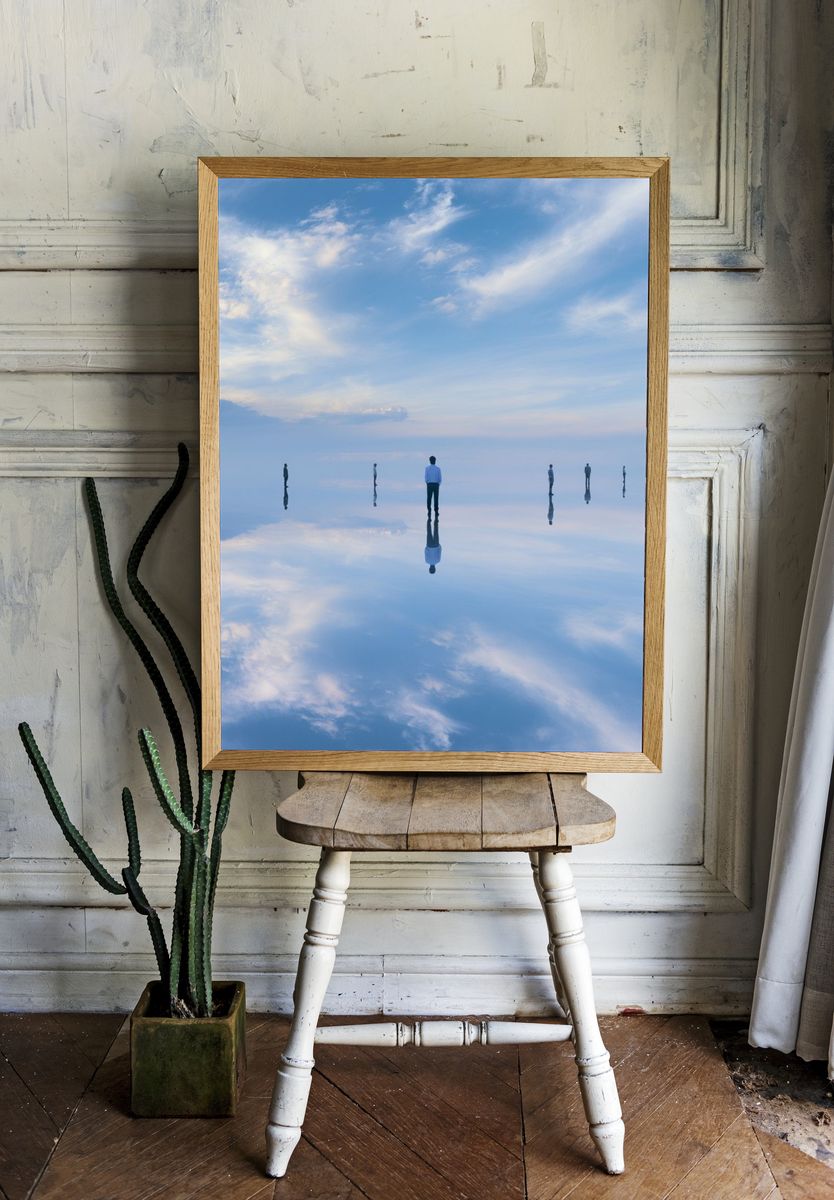 Dreamlike Sky Reflection Print. room preview