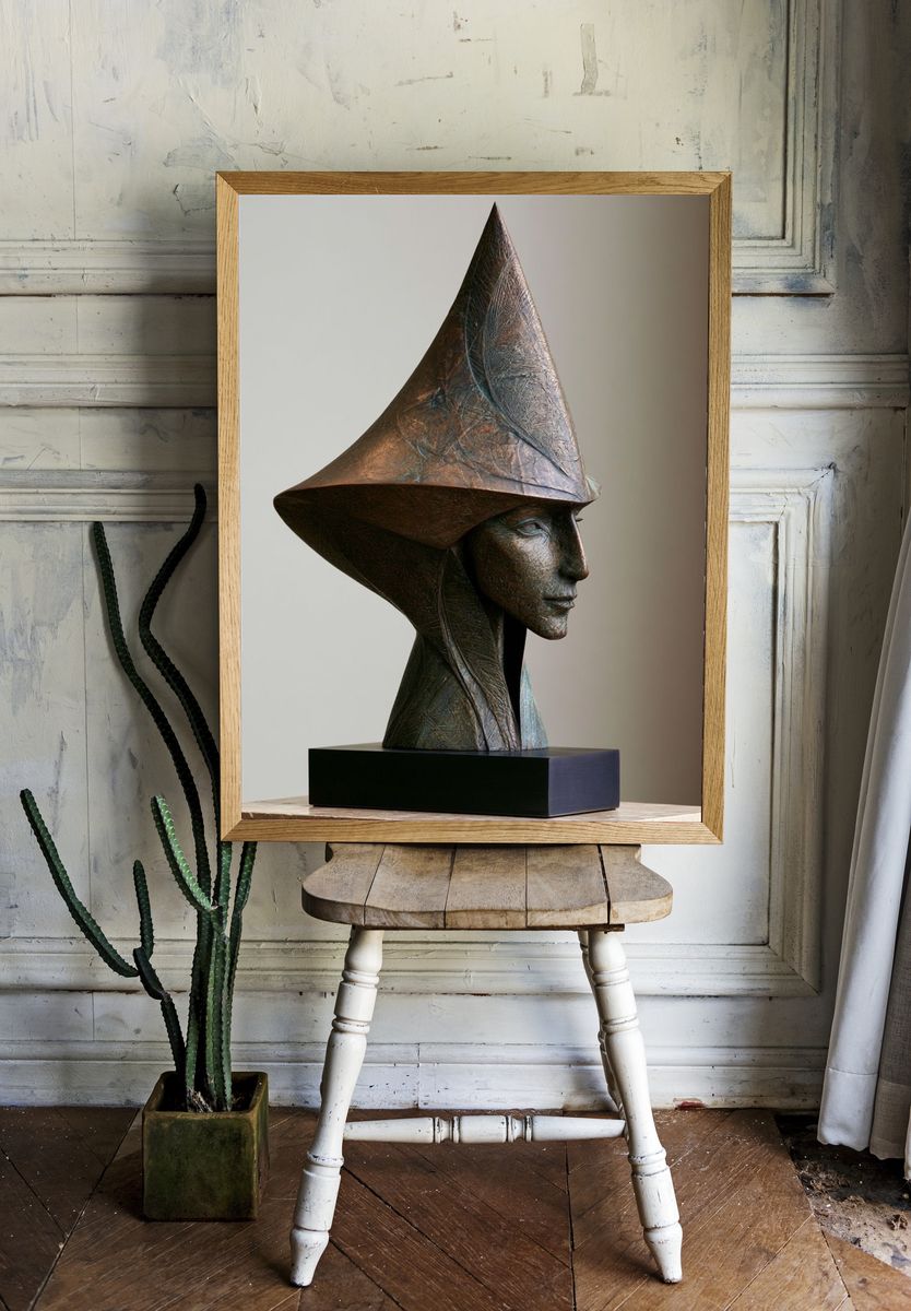 Abstract Bronze Sculpture Poster. — room view 1
