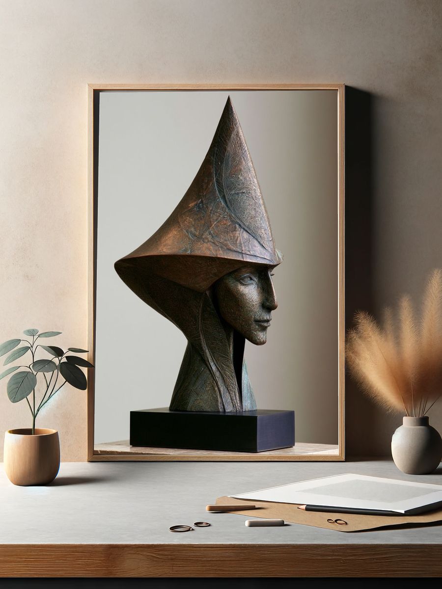 Abstract Bronze Sculpture Poster. — room view 2