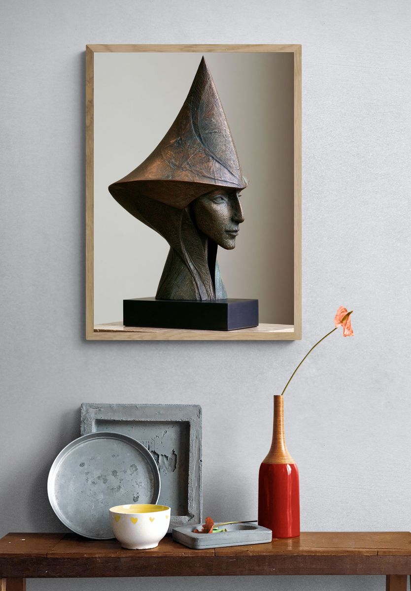 Abstract Bronze Sculpture Poster. — room view 3