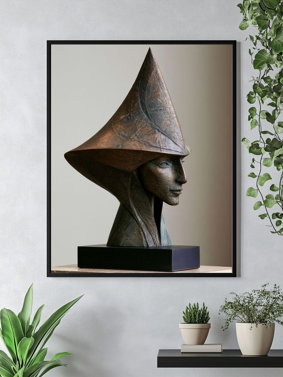 Abstract Bronze Sculpture Poster. — room view 4