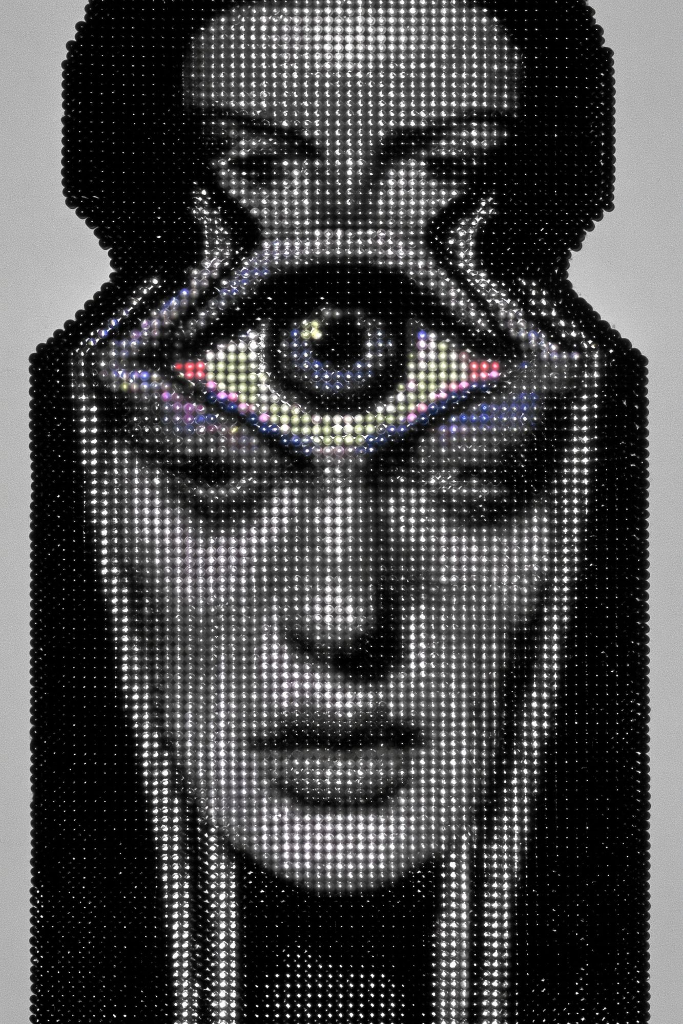 Egyptian Pharaoh Beaded Portrait Print. poster — fine-art art