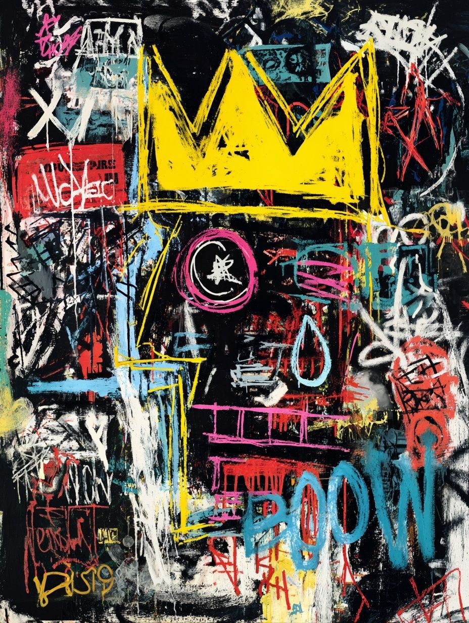 Graffiti Crown Abstract Poster. poster — fine-art art