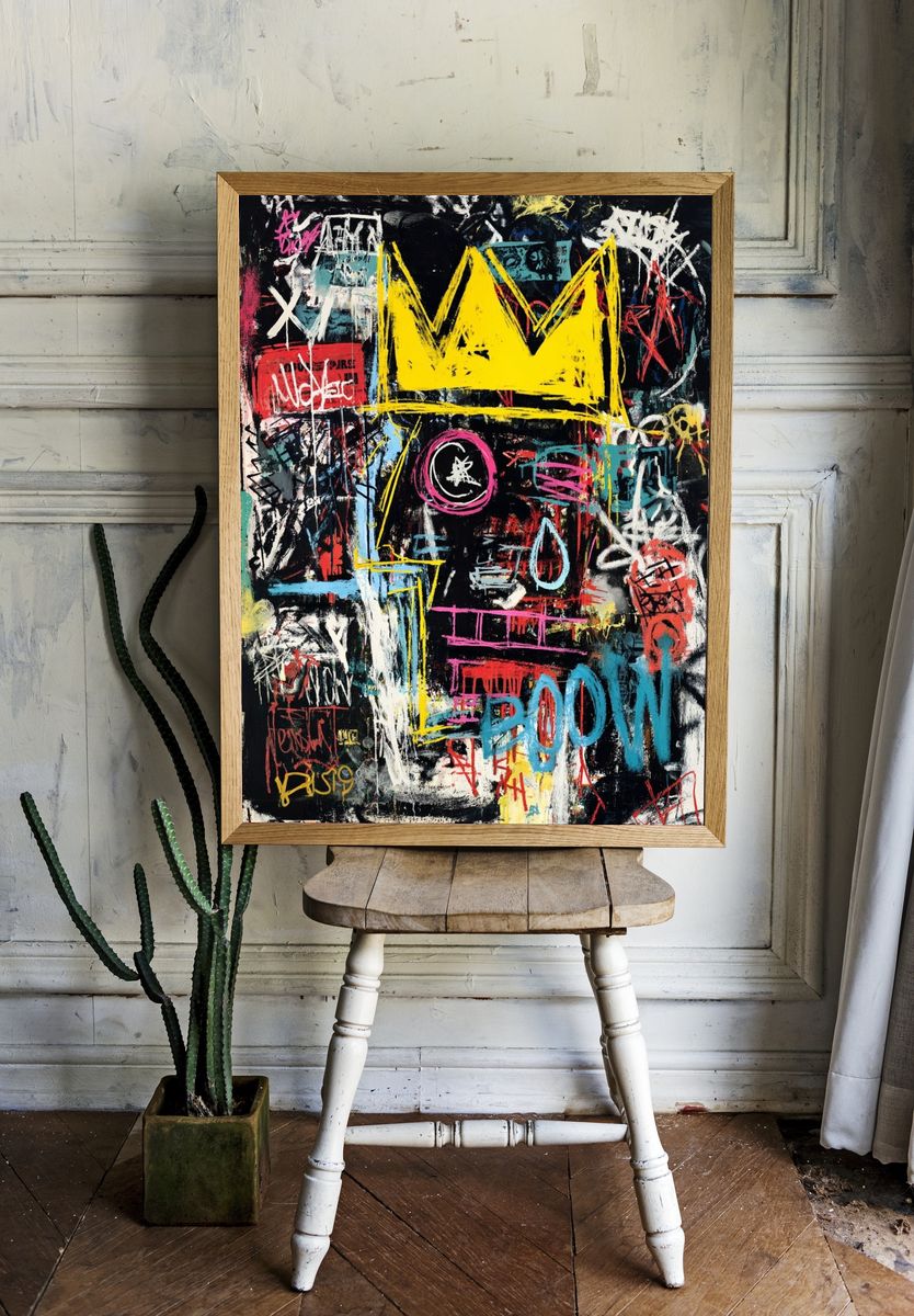 Graffiti Crown Abstract Poster. — room view 1