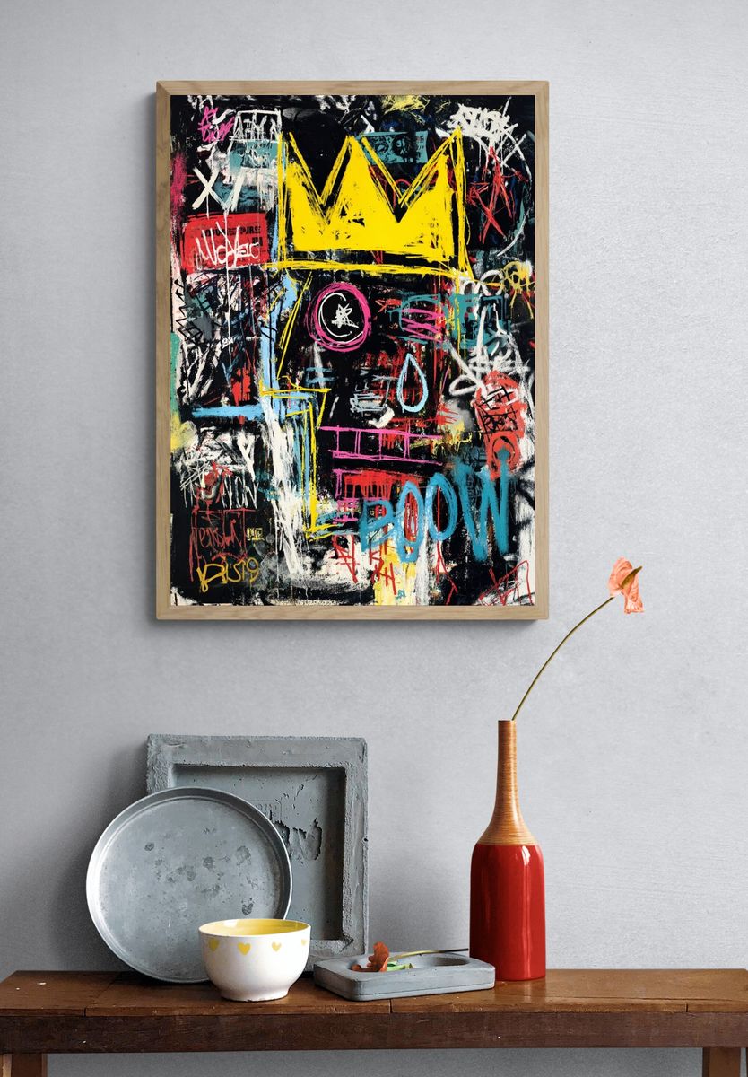 Graffiti Crown Abstract Poster. — room view 3