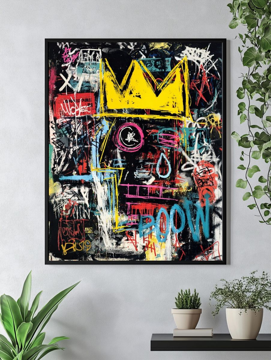 Graffiti Crown Abstract Poster. — room view 4