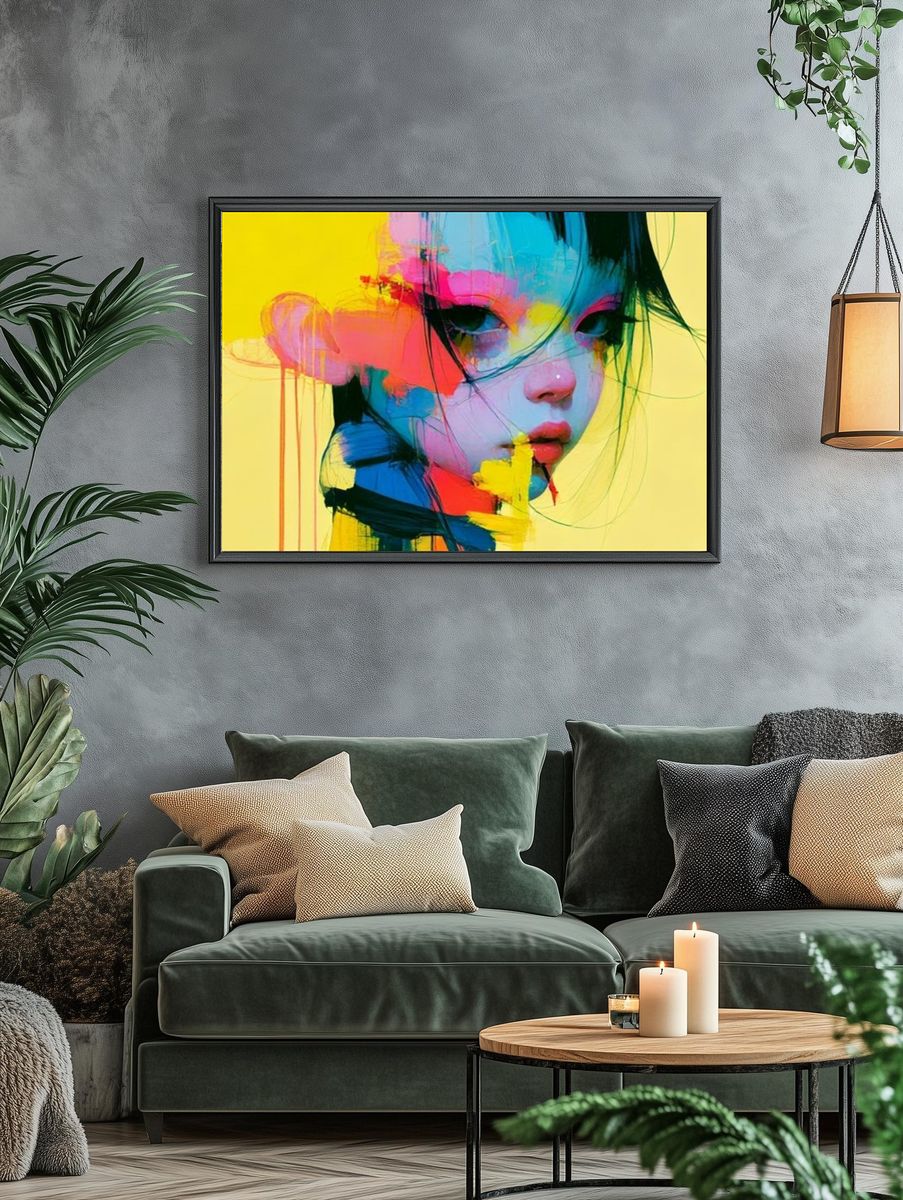 Color Splash Portrait Poster. — room view 4