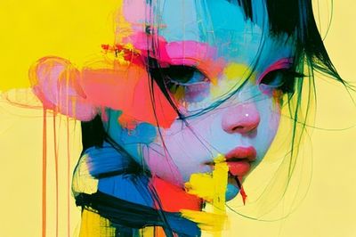 Color Splash Portrait Poster.