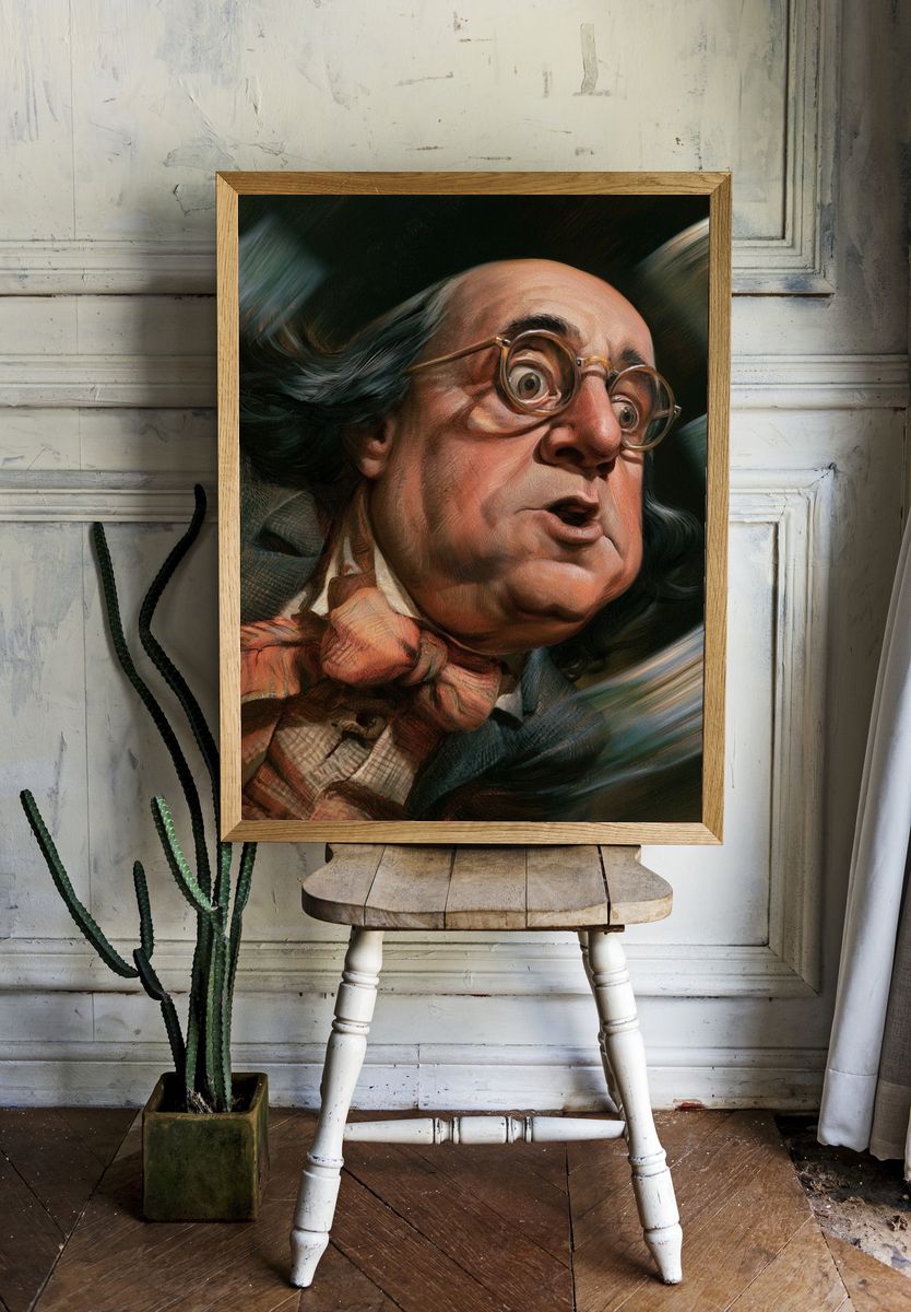 Whimsical Portrait Fine-Art Poster. room preview