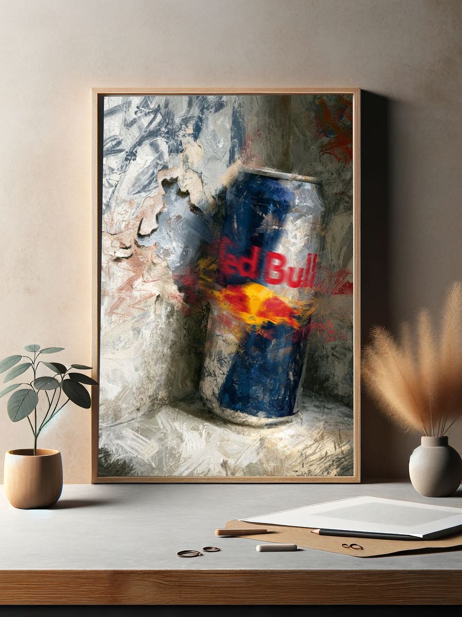 Red Bull Can Contemporary Print. — room view 2