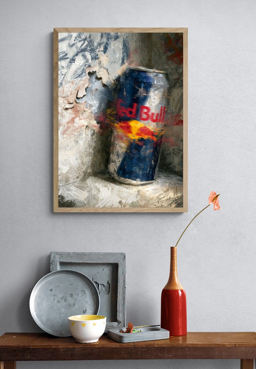 Red Bull Can Contemporary Print. — room view 3
