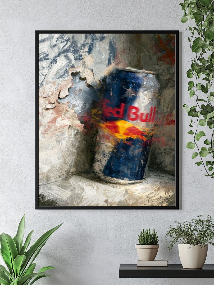 Red Bull Can Contemporary Print. — room view 4