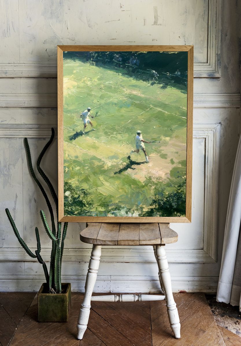 Tennis Court Impressionist Poster. room preview