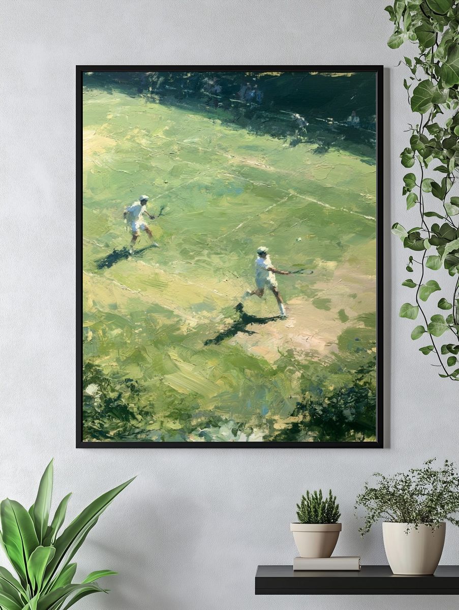 Tennis Court Impressionist Poster. — room view 4