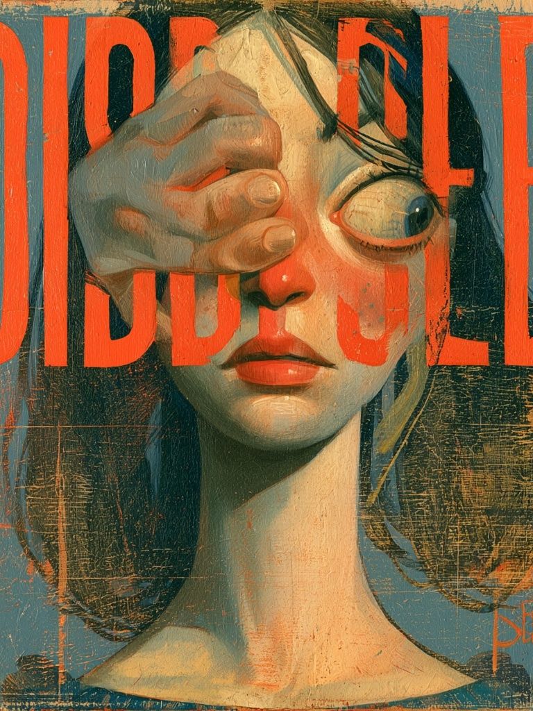 Surreal Dissonance Portrait Print. poster detail