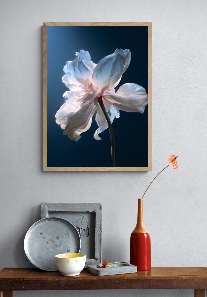 White Blossom Fine-Art Poster. — room view 3