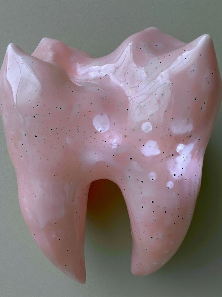 Pink Ceramic Tooth Poster. poster detail