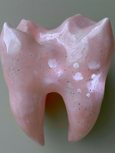 Pink Ceramic Tooth Poster. poster