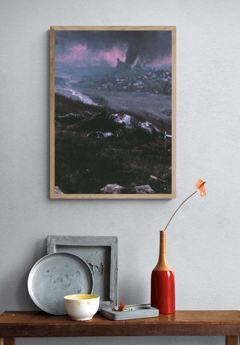 Dark Fantasy Battlefield Poster. — room view 3