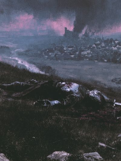 Dark Fantasy Battlefield Poster. poster
