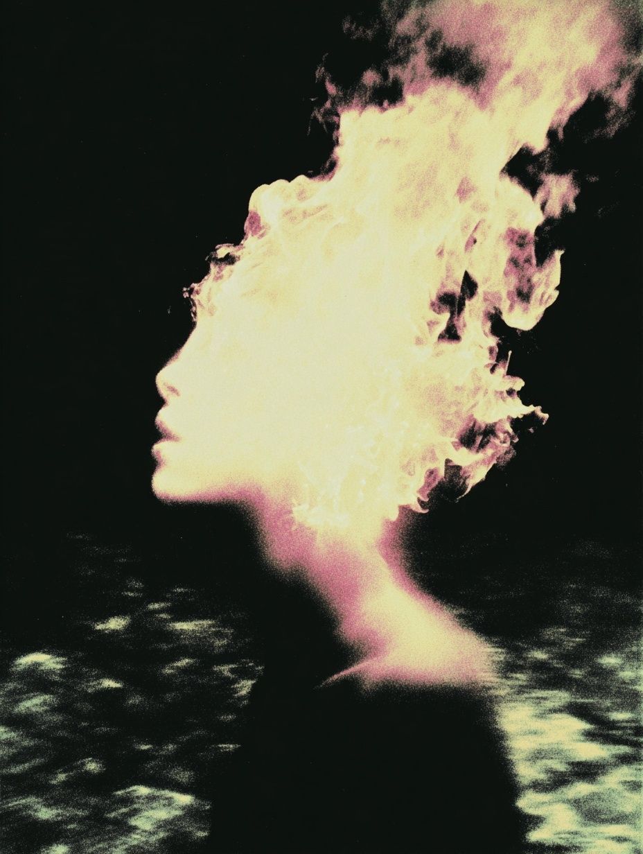 Dreaming Profile Surrealism Print. poster — fine-art art