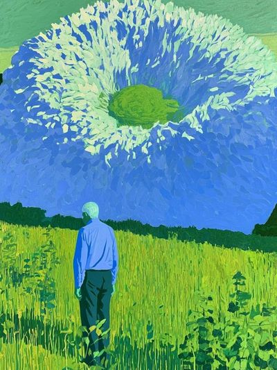 Surreal Flower Field Print.
