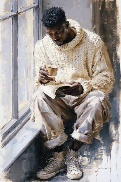 Quiet Reader Portrait Print.