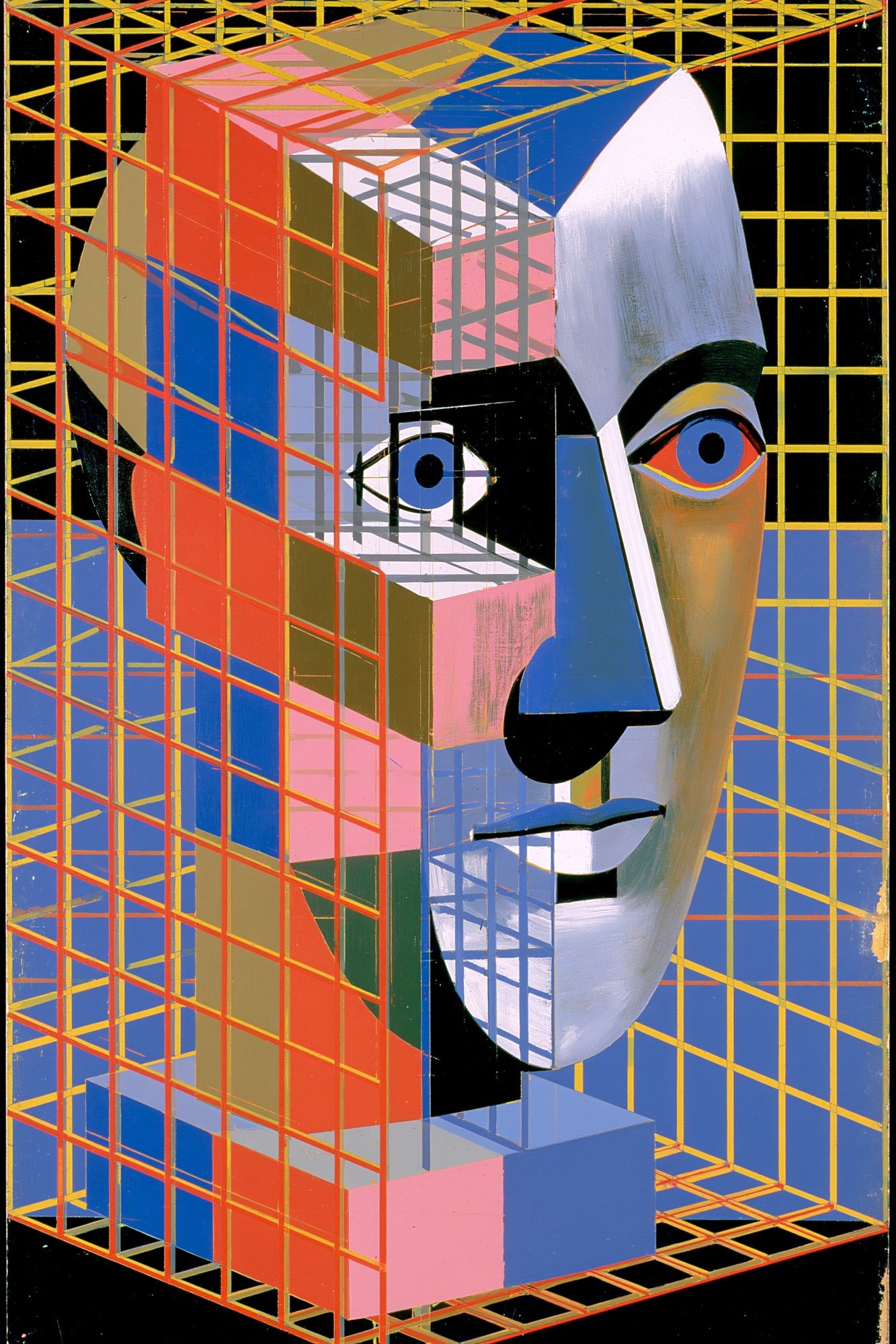Cubist Face Geometry Poster. poster detail
