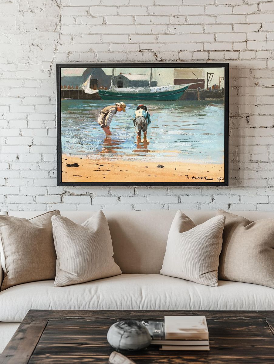 Boys Wading (1873) Winslow Homer. — room view 1