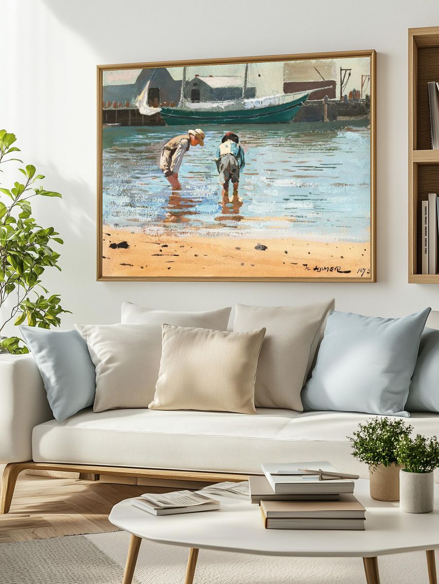 Boys Wading (1873) Winslow Homer. — room view 2