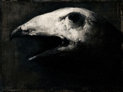 Raven Skull Dark Fine-Art Poster.
