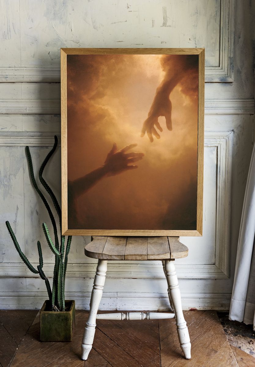 Ethereal Hands in Light Poster. room preview